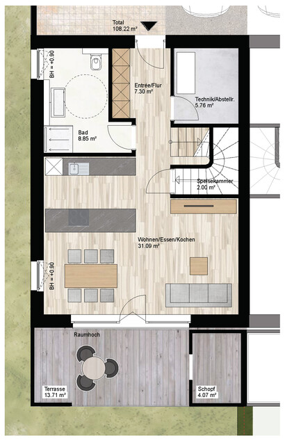 Modern wohnen in Wolfurt: Wohnbebauung mit Reihenhauscharakter in attraktiver Lage / Haus F