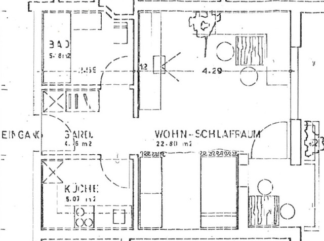 Gemütliche 1-Zimmer-Wohnung mit Balkon