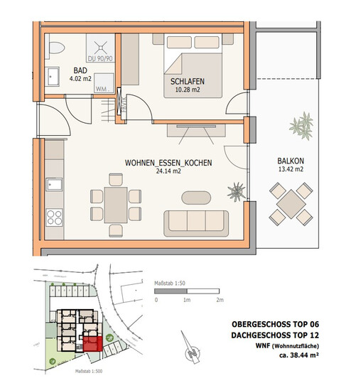 Maximale Wohnqualität leistbare 2-Zimmer-Wohnung im Obergeschoss |Höchst Fährestraße 30 - Top 06