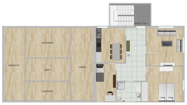 Götzis: Saniertes Mehrfamilienhaus mit drei modernen Apartments, großer Werkstatt und Garage in schöner Wohngegend