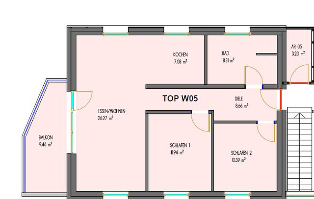 3-Zi-Wohnung mit Balkon in Lustenau zu vermieten!