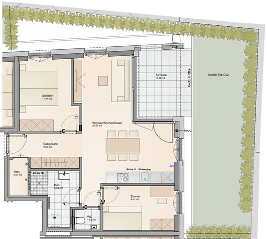 Neu gebaute 3-Zimmer Gartenwohnung in Dornbirn – modern, ruhig, zentral