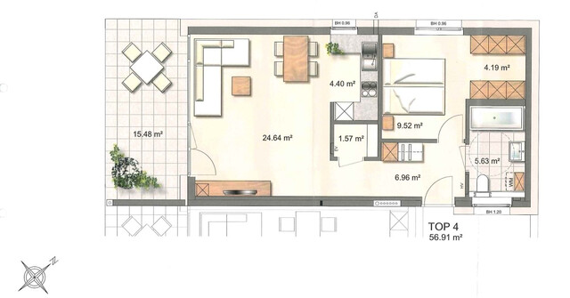 Gepflegte Gartenwohnung mit Terrasse, Garten & Extras wie Tiefgaragenplatz