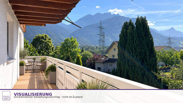 Wunderschöne Aussicht, sonniger Garten und die Berge direkt vor der Haustür