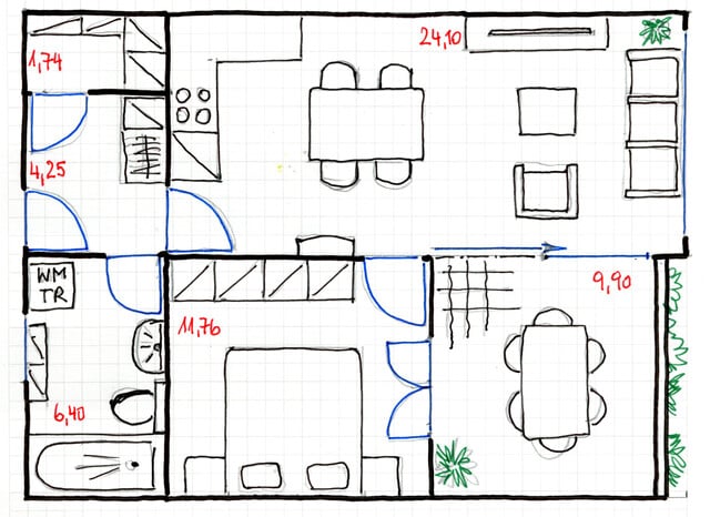 Südseitige 48 m² Terrassenwohnung mit Lift und perfekter Infrastruktur