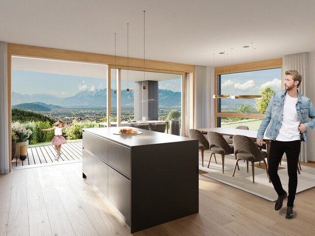 NEUBAU: Traumhafte Gartenwohnung mit Panoramablick