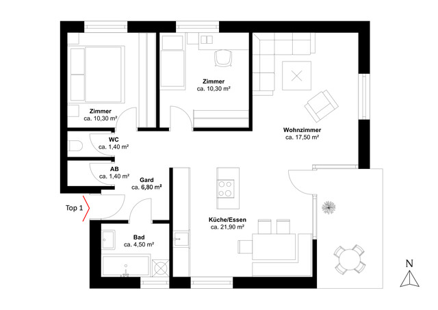Top 01 - Modernes Neubauprojekt mit Weitblick!