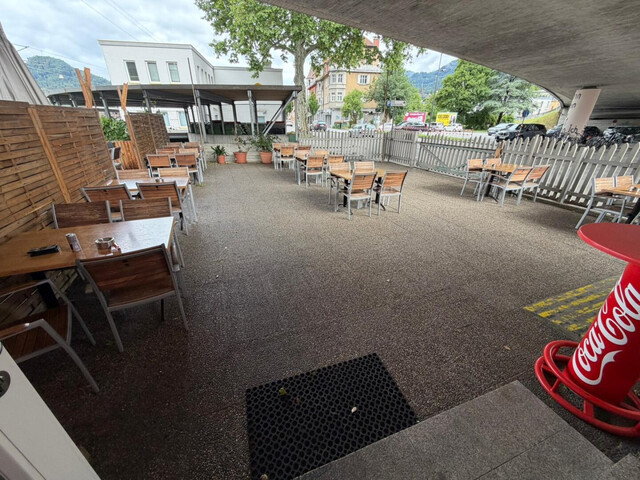 Attraktives Gastronomielokal mit ca. 100 Sitzplätzen und großzügiger Terrasse in Bludenz
