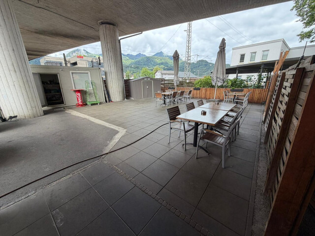 Attraktives Gastronomielokal mit ca. 100 Sitzplätzen und großzügiger Terrasse in Bludenz