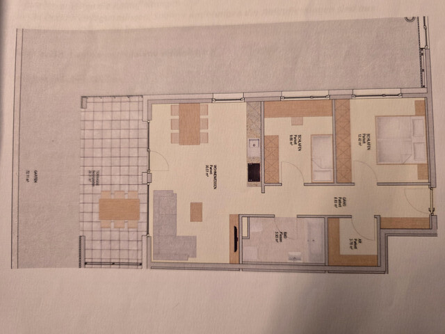 Geräumige Wohnung mit Terrasse, Garten, Abstellraum, Keller und Fahrradabstellraum