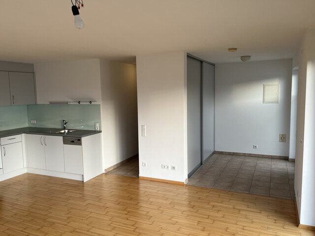 Terrassenwohnung 60m² mit 43 m² Terrasse, 4,5 m² Abstellraum, Parkplatz und Carport.