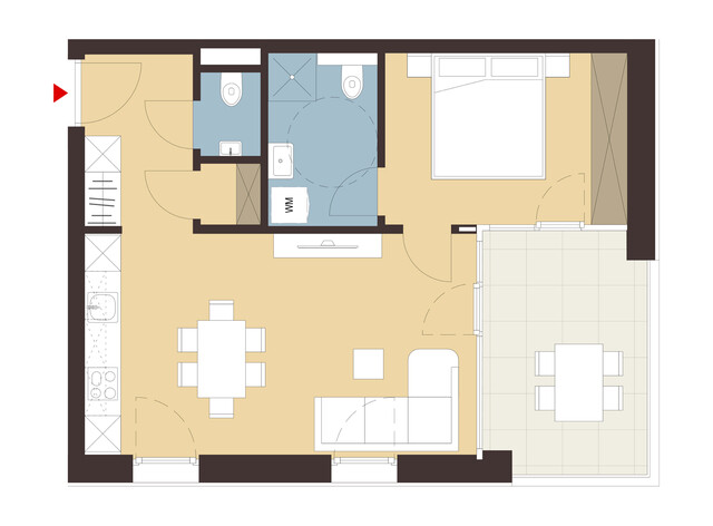 2-Zimmerwohnung mit Terrasse| B07