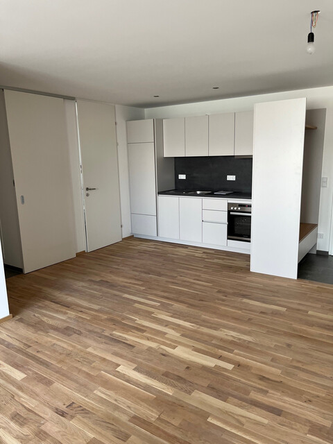 Moderne 2 Zimmer Dachgeschosswohnung mit Garage, Balkon und Keller in Neubau - provisionsfrei