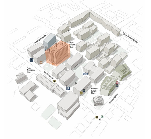 STADTWERK Hochhaus Salzburg – Büro für 4 Personen, voll eingerichtet, ein Fixpreis