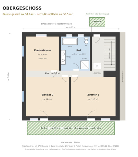 Saniertes Reihenhaus mit Bergblick · Garten · Terrasse – im Ortskern Schruns, 2 Min. zum Kirchplatz