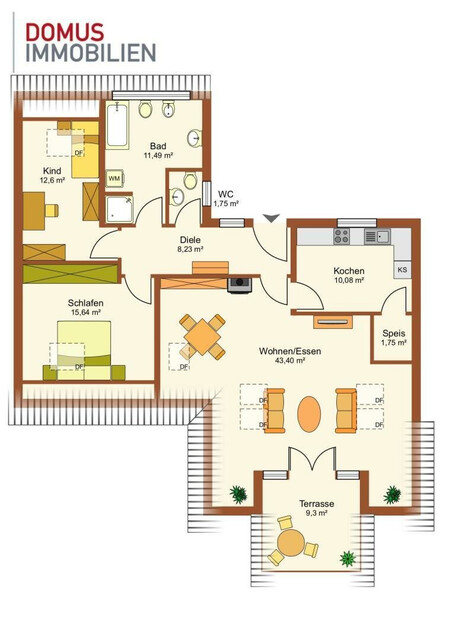 Helle 3,5-Zimmer-Wohnung mit gemütlichem Schwedenofen in Lustenau