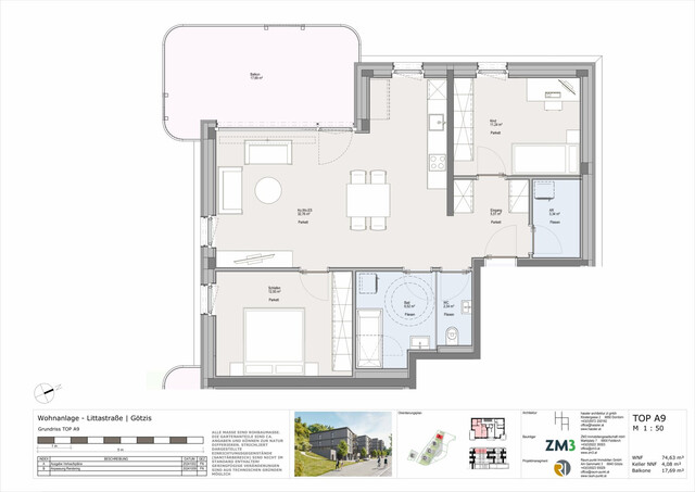 3-Zimmer-Dachgeschosswohnung in Götzis - Top A9