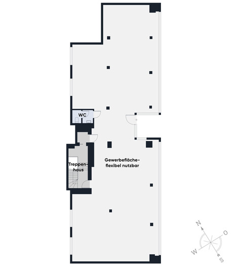 Büro oder Verkaufsraum – flexible Fläche mit beeindruckender Fensterfront