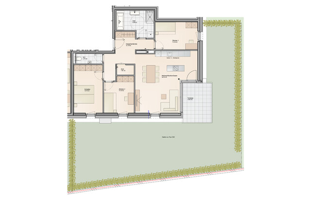 4-Zimmer Wohnung mit großem Garten (Top C02)