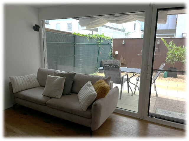 gemütliche Gartenwohnung mit großer Terrasse, Garage & Keller in Gebrauchtobjekt