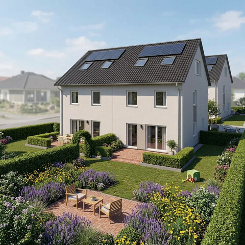 Neue Doppelhaus-Hälfte mit Studio 146 m2 in Ziegelbauweise inkl. Grundstück!