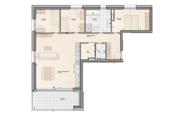 Große 4-Zimmer Terrassenwohnung mit Wohnbauförderung (Top B07)