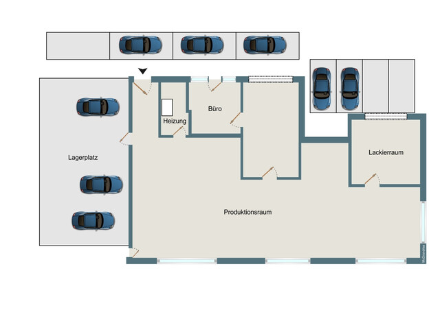 GERÄUMIGE PRODUKTIONS- UND LAGERHALLE FÜR IHR UNTERNEHMEN