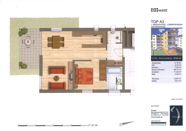  sehr schöne Garten-Wohnung in Bregenz