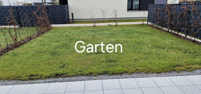 Neubau Gartenwohnung mit 20 m² Terrasse, 70 m² Garten,  6 m² Kellerabteil, 1 Tiefgaragenstellplatz à 20.000,00 e (Kauf)