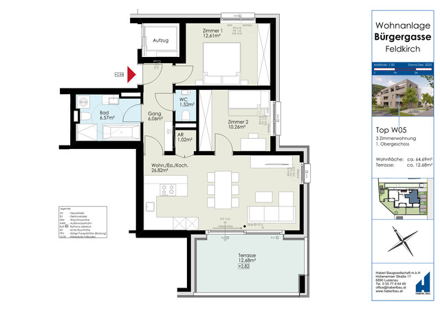Stadt & Natur vereint - 3 Zimmerwohnung mit feiner Terrasse  