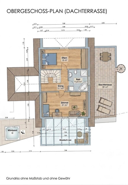 Modernes Einfamilienhaus provisionsfrei, mit Wintergarten, Whirlpool und großem Garten zentrumsnah in Sackgasse