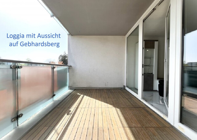 Sonnige TOP 4 Zi-Wohnung mit 8 m² Loggia und Gebhardsbergblick
