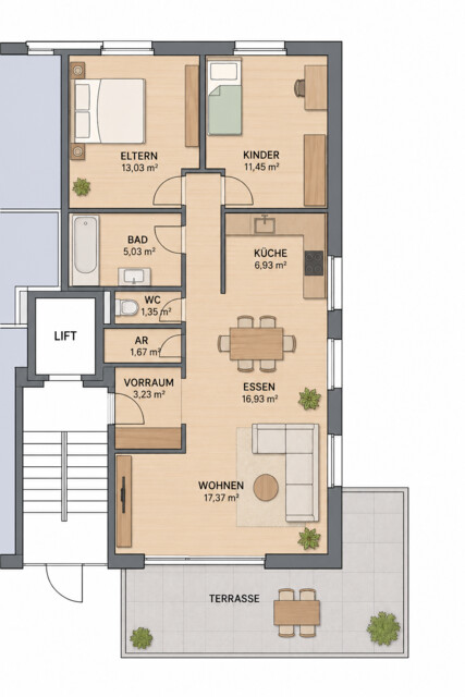 Bregenz Zentrale 3 Zimmer Wohnung in Seenähe / Mehrerau
