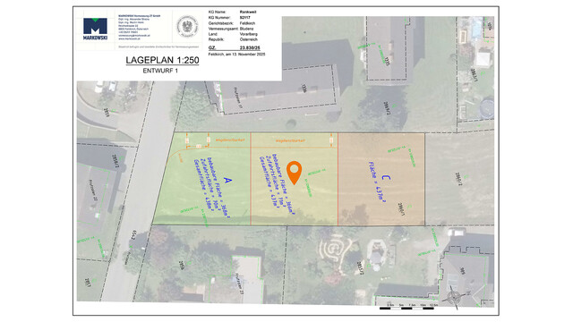 GRUNDSTÜCK B (437 m²) RANKWEIL-FRUTZOLEN
