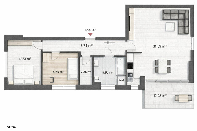 Moderne Gartenwohnung in direkter Seenähe