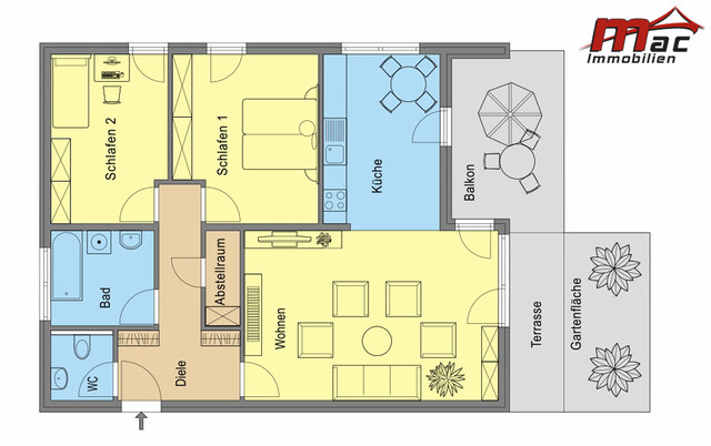 Vermietete 3 Zimmer-Wohnung als Investment