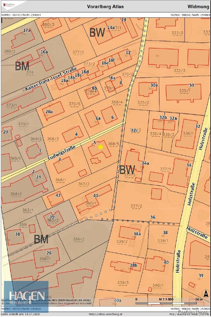 824 m² Grundstück mit Altbestand in Lustenau