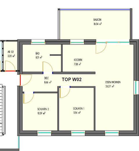 3-Zi-Wohnung mit Balkon in Lustenau zu vermieten!