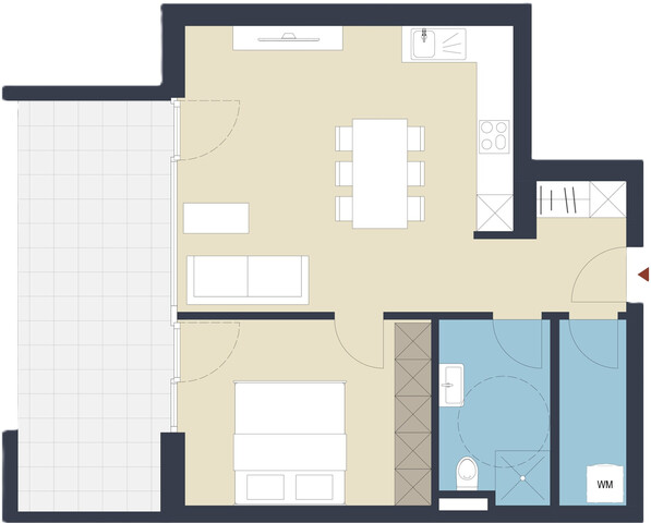 2 ZIMMER WOHNUNG MIT BALKON ZU VERKAUFEN