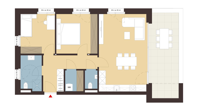 3-Zimmer Terrassenwohnung | B04