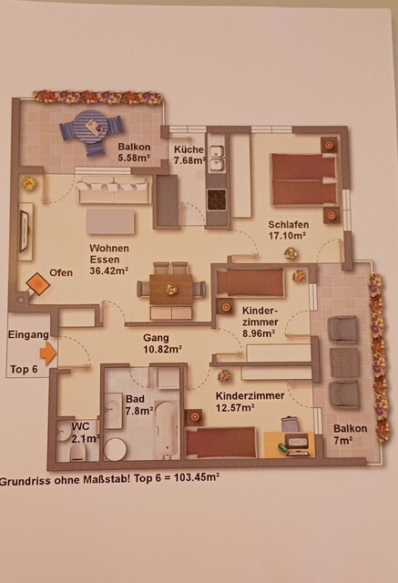 Zentral gelegene 100 m" Wohnung mit 2 Balkonen und gepflegter Ausstattung zum Bestpreis von 359.000,--