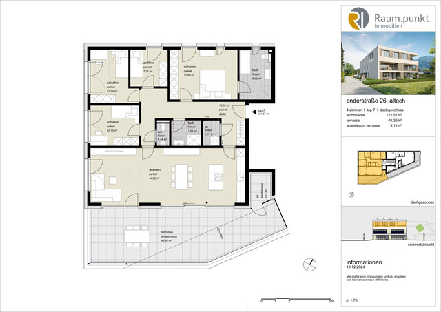 5-Zimmer-Dachgeschosswohnung mit Terrasse - Top 07