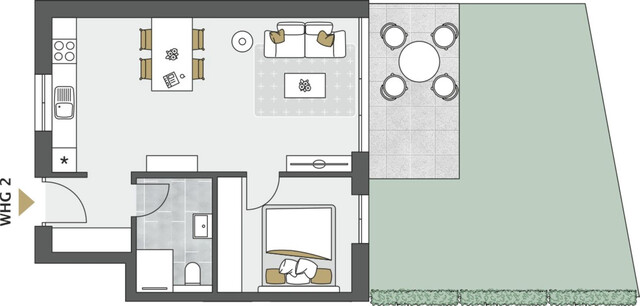 Moderne, helle 2 Zimmer Gartenwohnung, bezugsfertig in sonniger, ruhiger Lage in Dornbirn