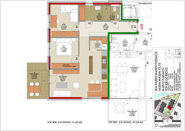 3-Zimmer-Wohnung südseitig in Fussach - Top B8 mit Wohnbauförderung