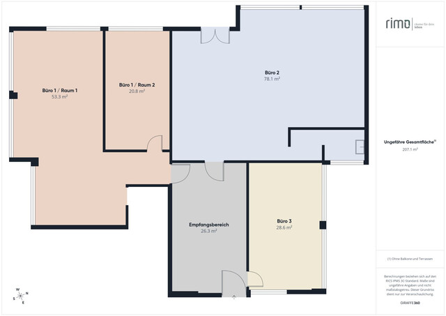 Moderne, zeitgemäße, flexibel gestaltbare Büroeinheiten zur Miete - 26 m², 80m² bis zu insgesamt ca. 200 m² - Treietstraße 17, 6833 Klaus