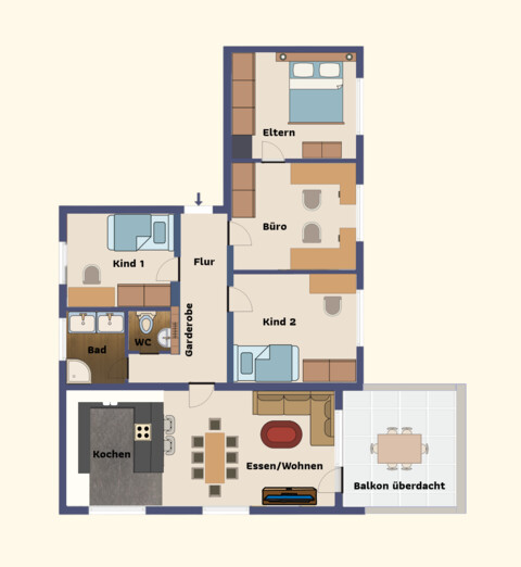 5-Zimmerwohnung mit Südbalkon im Herzen Rankweils