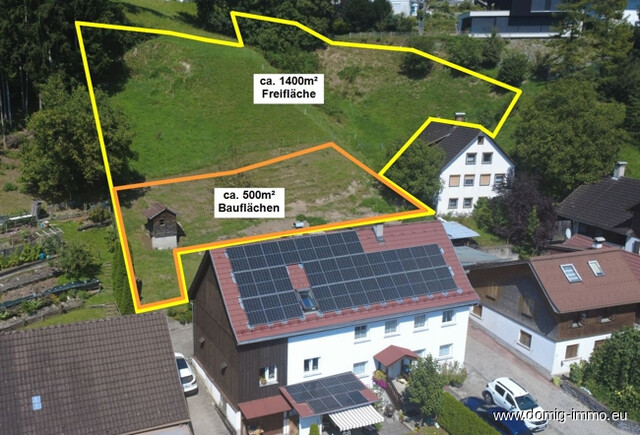 Hanggrundstück mit ca. 500m² Baufläche & 1.400m² Freifläche in Thüringen zu verkaufen!