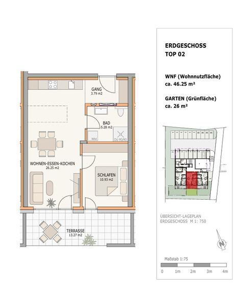 2-Zimmer Gartenwohnung in Fußach – Ruhige Lage | mit Wohnbauförderung | Top 2