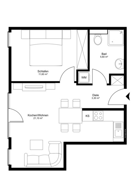 Tolle 2 Zimmer Wohnung im Herzen von Dornbirn