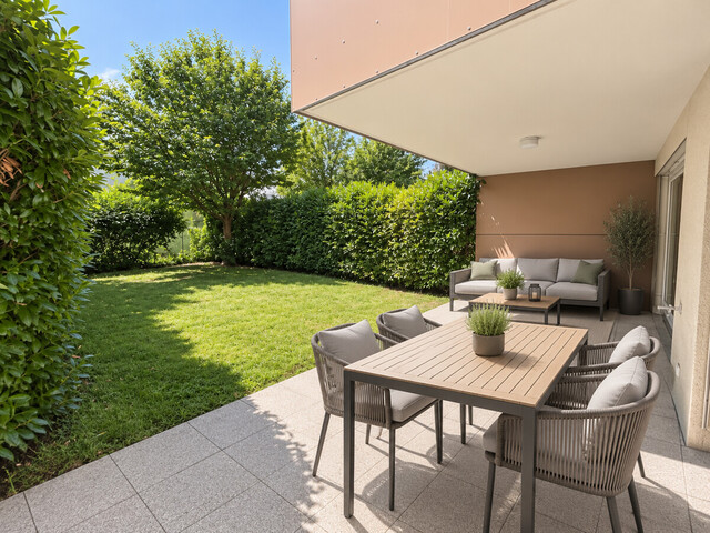 Lustenau: Charmante 2-Zimmer-Gartenwohnung mit großer Sonnenterrasse